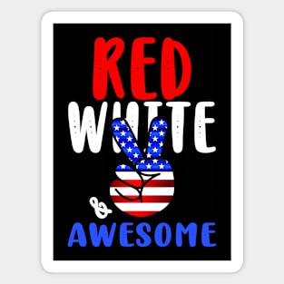 Red White & Awesome Magnet